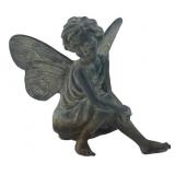 Cast Resin Seated Fairy Figurine
