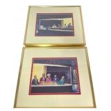 H. Mavruk Jazz-I and Jazz-II Framed Prints, Pair