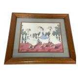 Framed Art Print of Three Geese, 11x14"