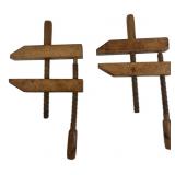 Pr. Wooden Parallel Clamps, 20" L