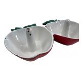 VTG Enameled Cast Iron Apple Baking Dishes
