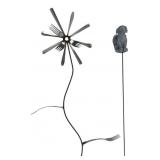 Repurposed Silverware Flower and Angel Dog Garden