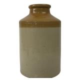 Stoneware Two-Tone Storage Jar, 11" H