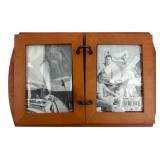Wooden Double Hinged 4x6" Photo Frame