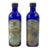 Crabtree & Evelyn Cobalt Blue Floral Water Bottles