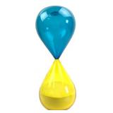 Two-Tone Art Glass Hourglass, 11" H