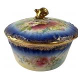 S.F. & Co. England Gilded Floral Lidded Dish