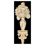 Decorative Floral Vase Wall Plaque, 16" H