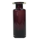 Art Glass Vase, Amethyst, 9" H