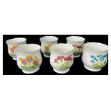 National Silver Company Floral Ceramic Pots, 3.5"