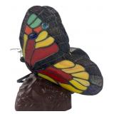Stained Glass Butterfly Accent Lamp
