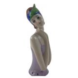 Art Deco Style Hand-Painted Porcelain Half Doll Sm