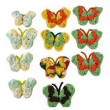 Set of Eleven Crochet Butterfly Magnets