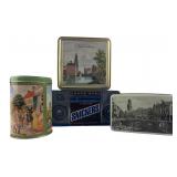 Snickers Boombox & Dutch Souvenir Tins Lot of 4