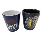 Pair of Souvenir Ceramic Shot Glasses 2.5" H