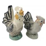 Japan Ceramic Rooster Salt & Pepper Shakers