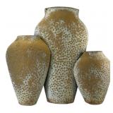 Indoor/Outdoor Metal Triple Vase Wall Decor