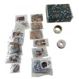 Assorted Craft Stickers and Tape Rolls Lot