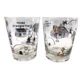 Pair Pezzani & Reid Advertising Tumblers