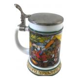 BMF Milk Glass Lidded Beer Stein