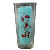 Vintage Disney Pinocchio & Jiminy Cricket Glass