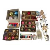 Mixed Lot Vintage Christmas Ornaments & Lights