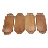 Toastmaster Set of 4 Wood Hospitality Trays