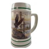 Ceramic Bald Eagle Landscape Beer Stein
