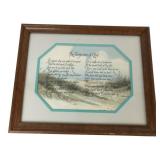 Ken & Gail Brown Framed Footprints Poem