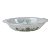 Glasbake Green Floral Divided Baking Dish