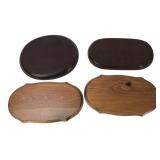 Four Assorted Wooden Display Bases