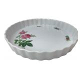 Christineholm Rose Pattern Fluted Tart Dish