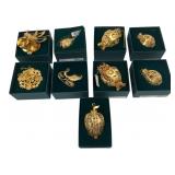 Baldwin Brass Filigree Ornaments 9 Pc Set