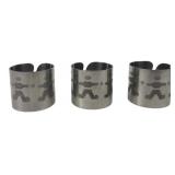 Set of 3 18-8 Stainless Figural Napkin Rings