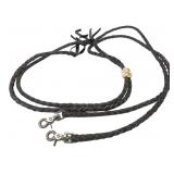 Braided Leather Reins with Snap Ends 70"