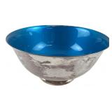 Reed & Barton Silverplate Blue Enamel Bowl
