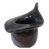 Signed Hand Blown Art Glass Vase 5.5"H
