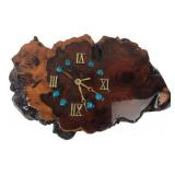 The Clock Works Mesquite Burl Wall Clock