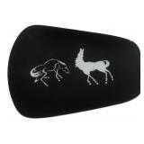 Black & White Ceramic Animal Motif Dish 6.5 in