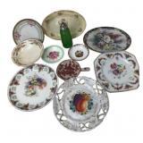 Mixed Lot Vintage Decorative Plates & Shaker