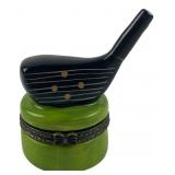Golf Club Head Hinged Trinket Box