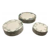 Pfaltzgraff 20-Piece Plate Set Floral & Plaid