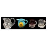 Miniature Glass & Ceramic Pitchers & Mugs Lot