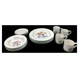 GEI Snowman 16-Piece Ceramic Dinnerware Set
