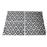 Set of 4 Damask Butterfly Placemats 17x11