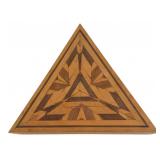 Triangular Parquetry Wood Trinket Box