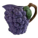 Vintage Ceramic Grape Cluster Pitcher
