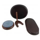 Group of Wooden Display Bases and Stand
