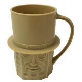 Planters Mr. Peanut Plastic Mug 3.75" H
