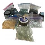 Large Lot Assorted Glass Craft Gems & Pebbles